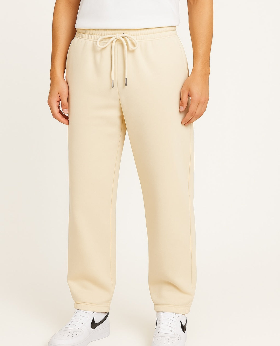 light off white unisex straight fit sweatpant