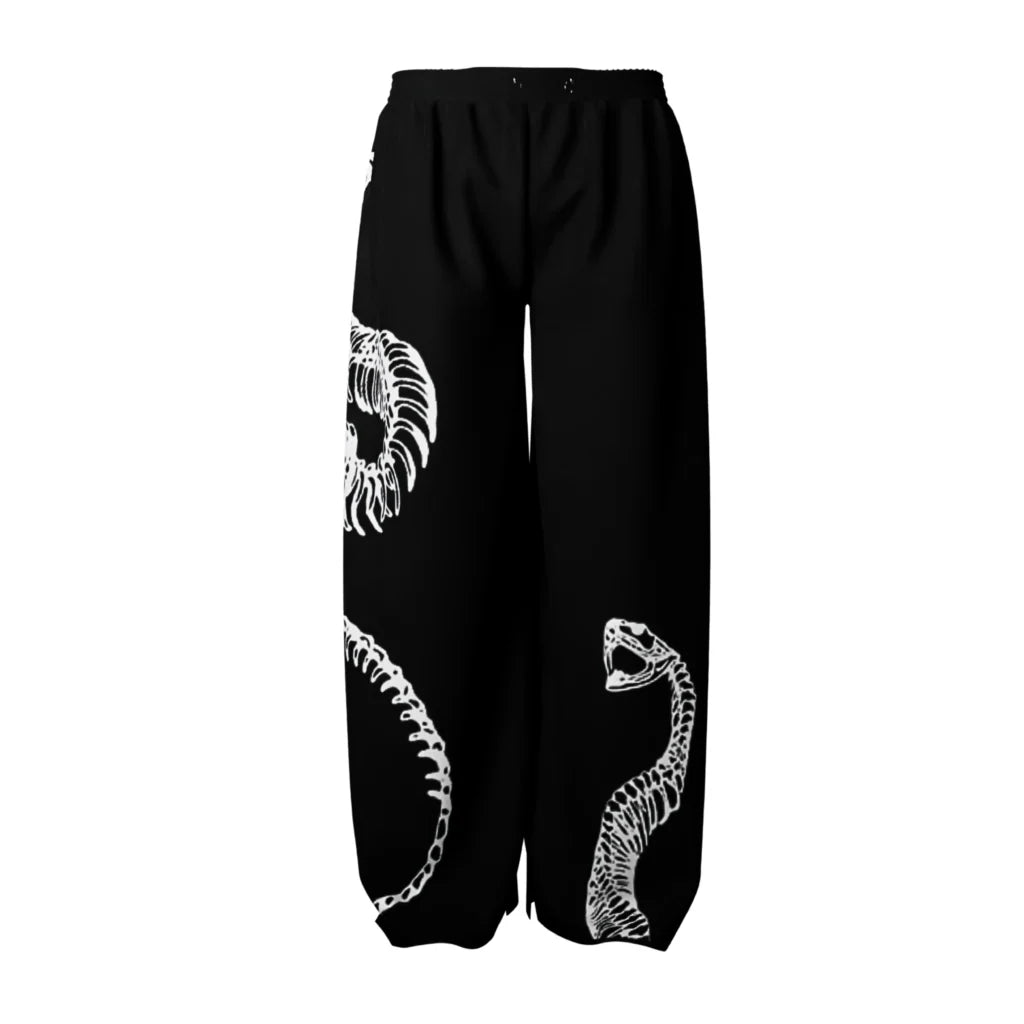 Venom Spine Baggy Pants – Skeletal Serpent Statement Wear