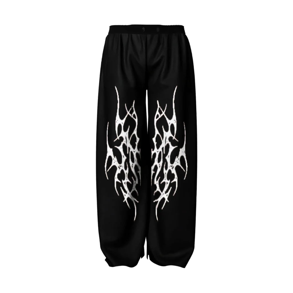 Void Flame Baggy Pants – Abstract Chaos Streetwear