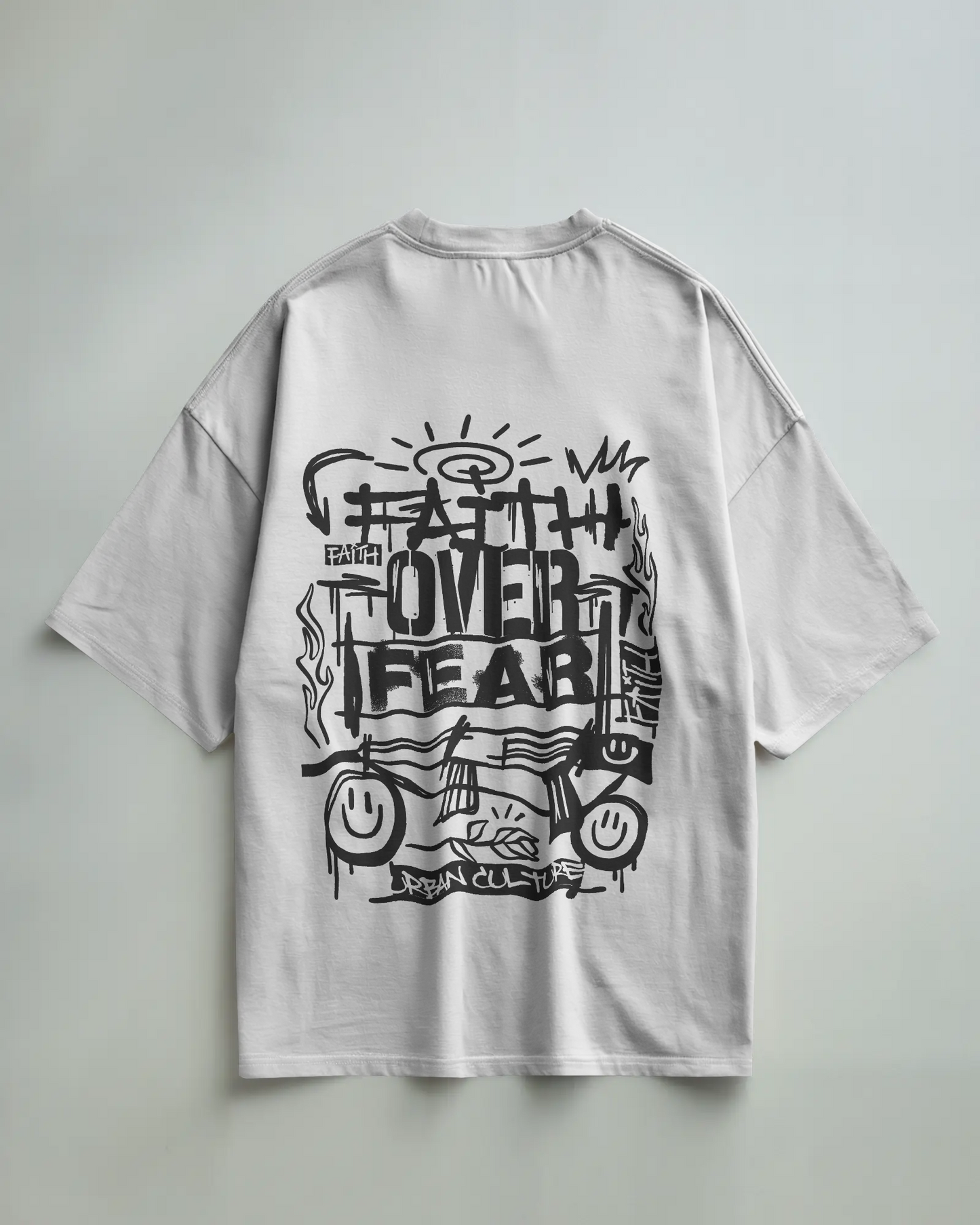 FAITH OVER FEAR UNISEX OVERSIZED TSHIRT
