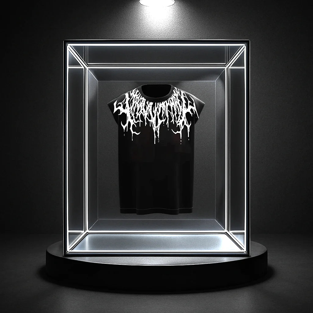 Men's Black Drip Gymvest – Death Metal Streetwear Vibe