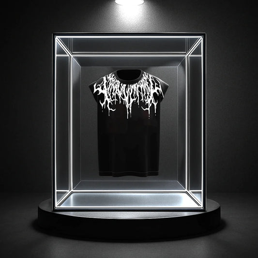 Men's Black Drip Gymvest – Death Metal Streetwear Vibe