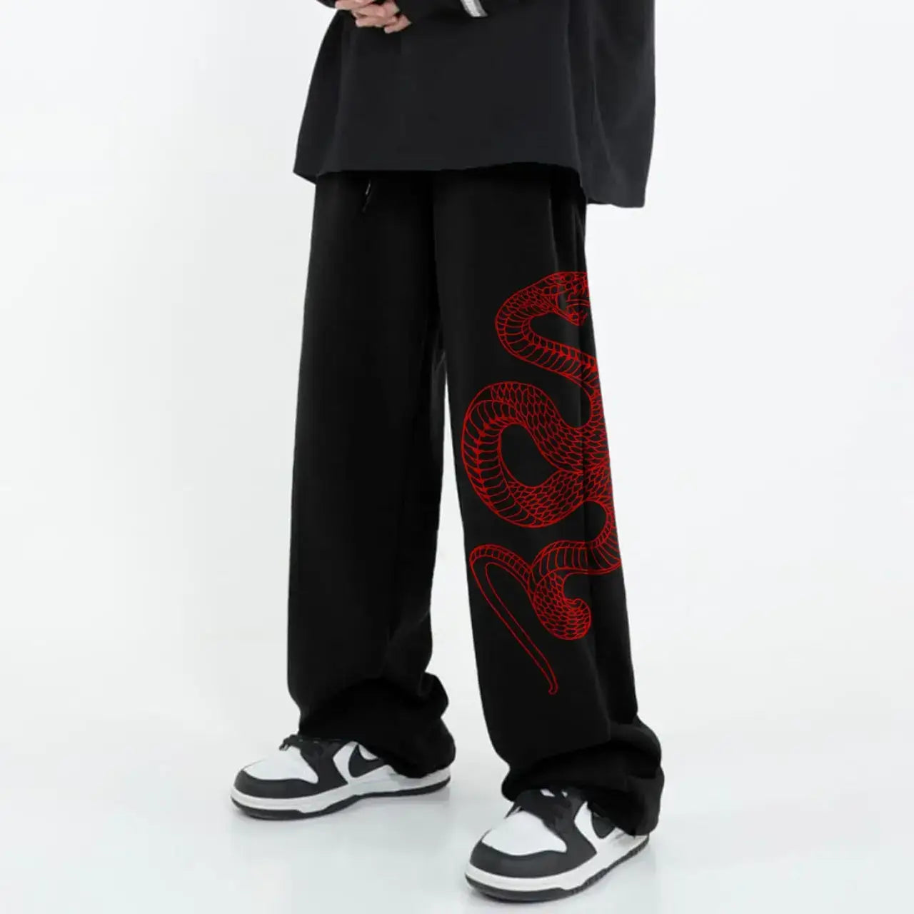 Serpent Strike Baggy Pants – Premium Comfort, Streetwear Edge