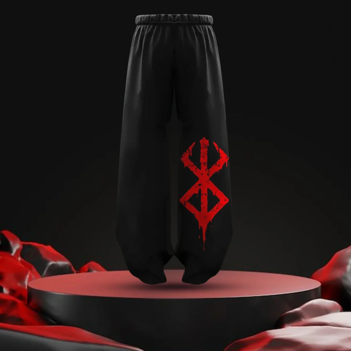 Dark Rune Streetwear Baggy Pants – Gothic Oversized Fit