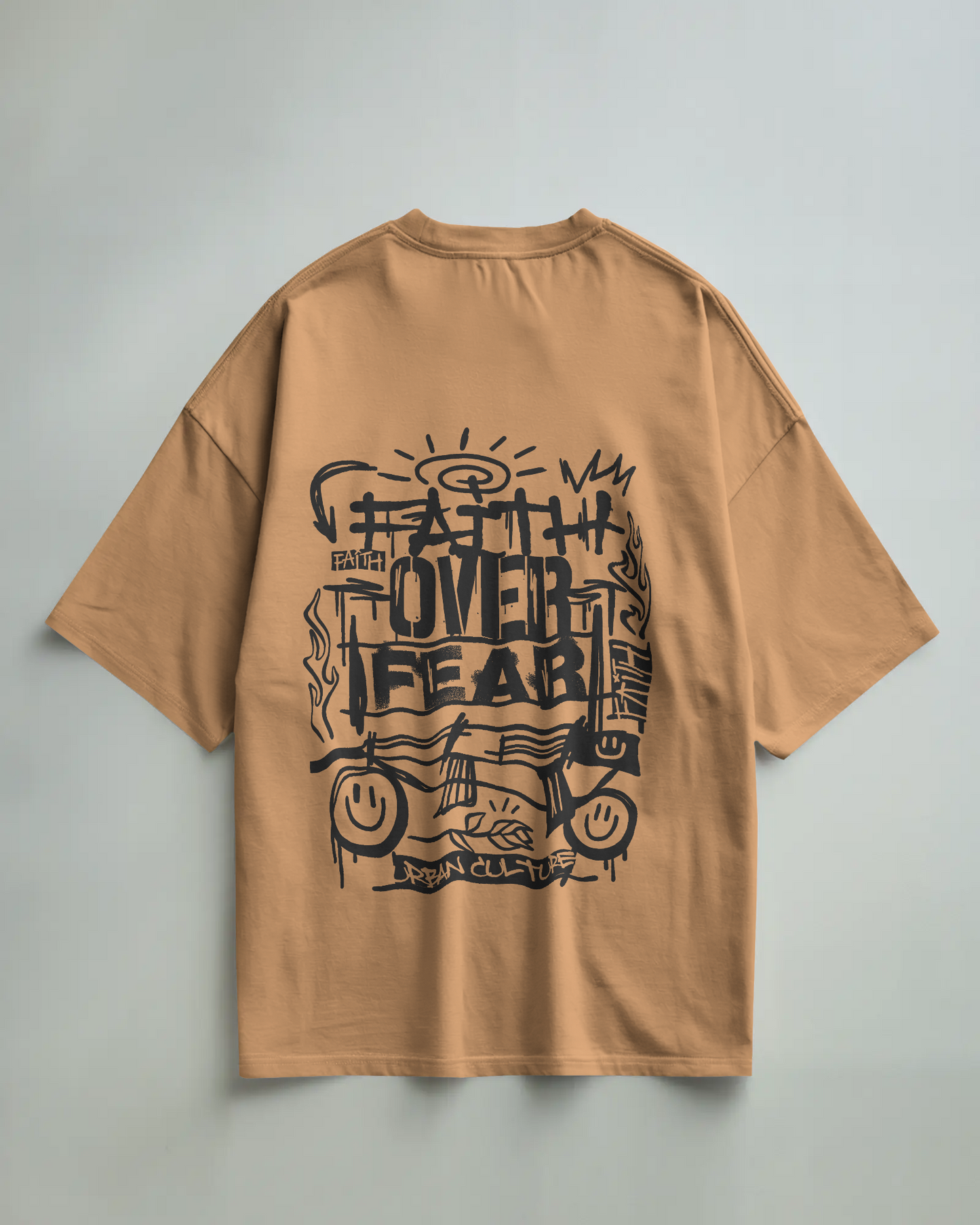 FAITH OVER FEAR UNISEX OVERSIZED TSHIRT
